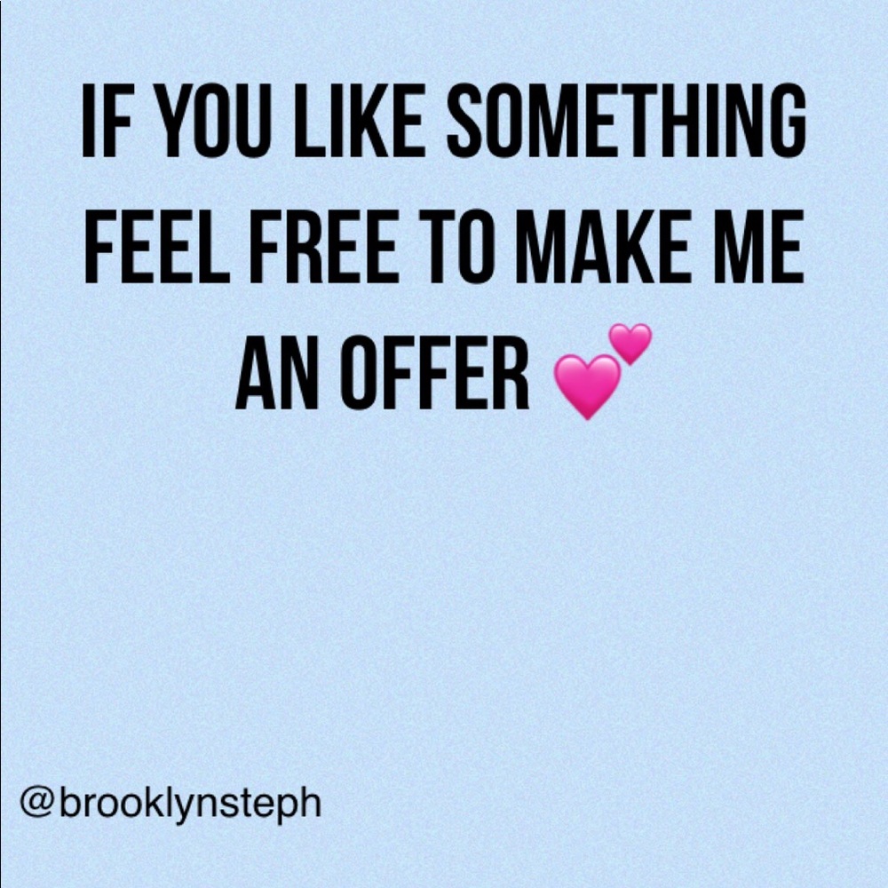 Feel free to make me an offer!